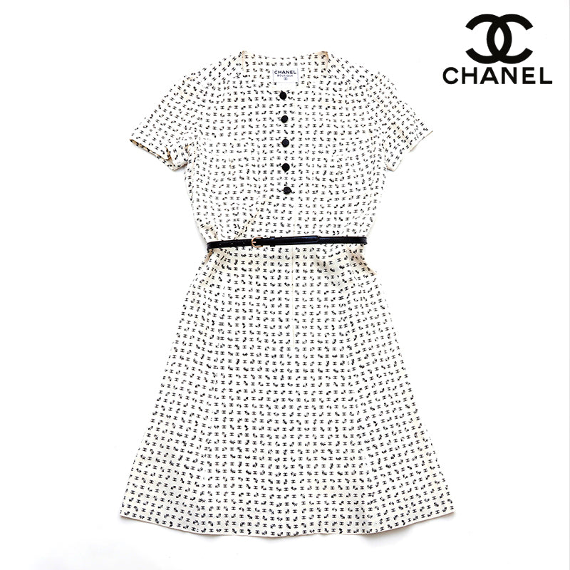シャネル　ワンピース シャネル CHANEL ココマーク サイズ40 1997 年 ワンピース シルク