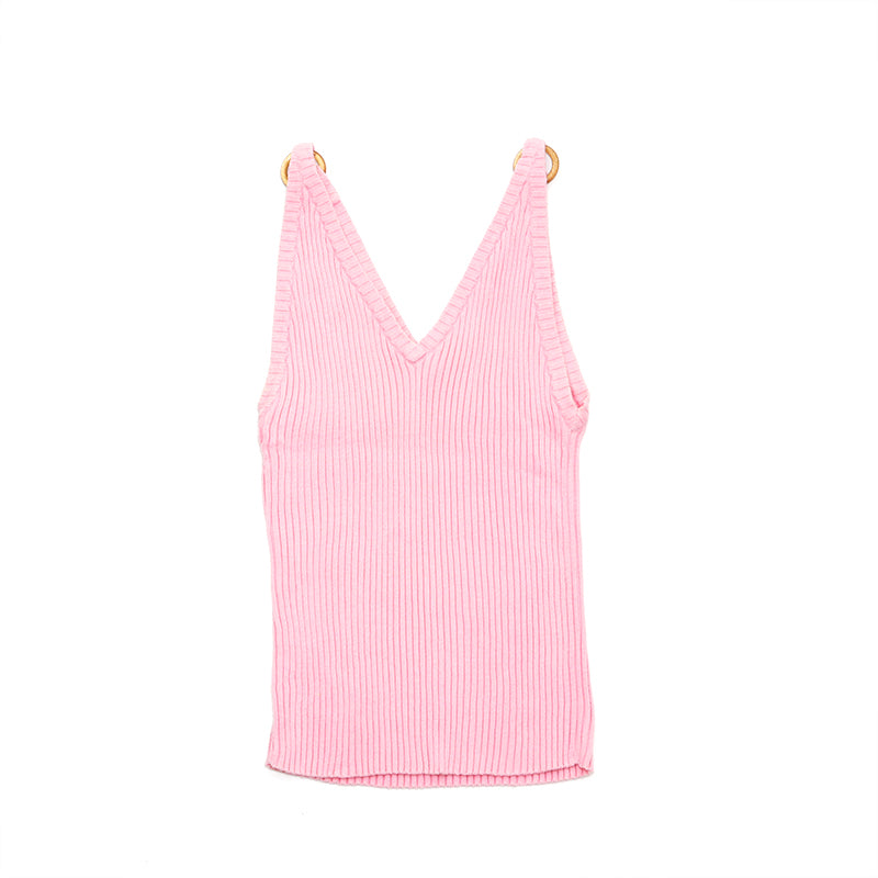 CHANEL ピンク タンクトップ サイズ44 CHANEL ピンク タンクトップ サイズ44