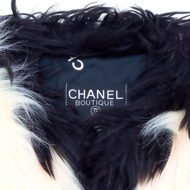 シャネル CHANEL バイカラー ファー ジャケット ブルゾン size:42