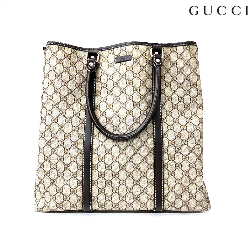 グッチ GUCCI GGスプリーム トートバッグ 総柄 PVC レザー A4