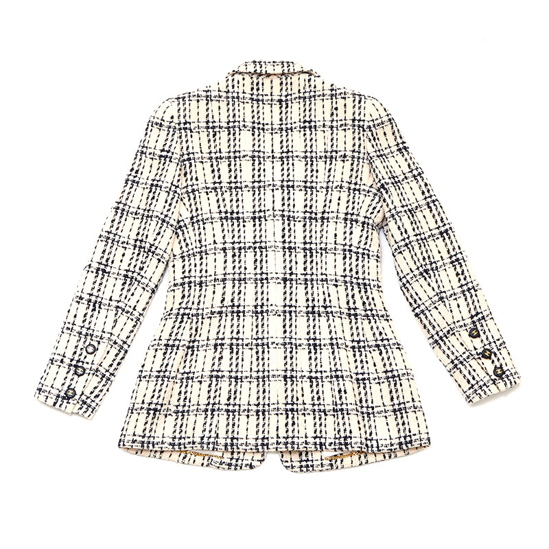 CHANEL ツイードジャケット　38 25C【美しいシルエット】ツイードジャケット CHANEL シャネル