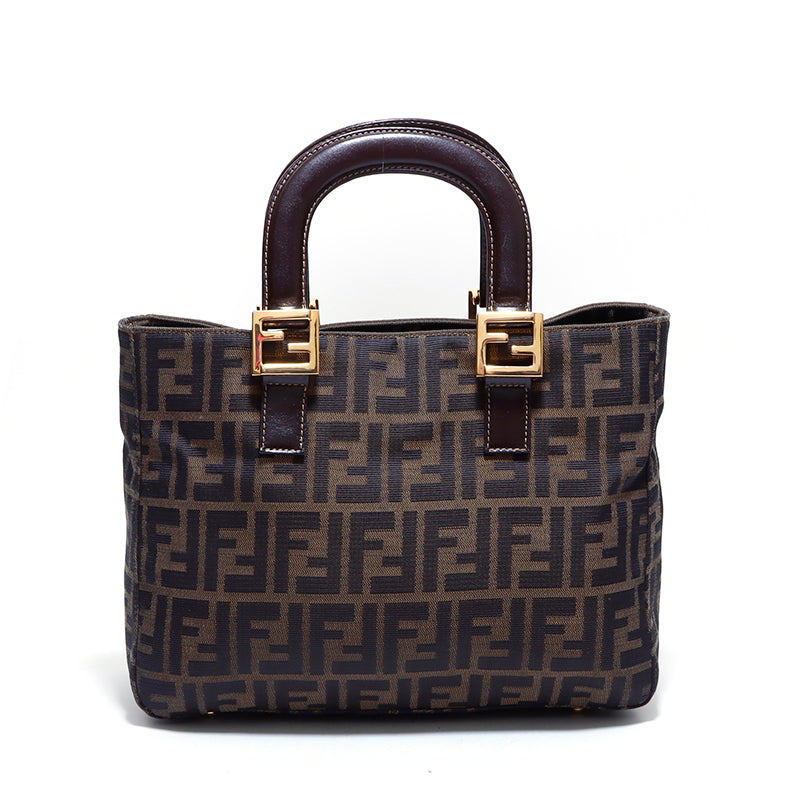 FENDI Zucca Handbag Brown Canvas WS3908 – NUIR VINTAGE