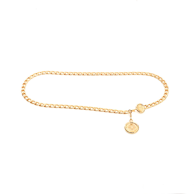 Chanel Coco Mark GP Medallion Chain Belt Gold WS4119 – NUIR