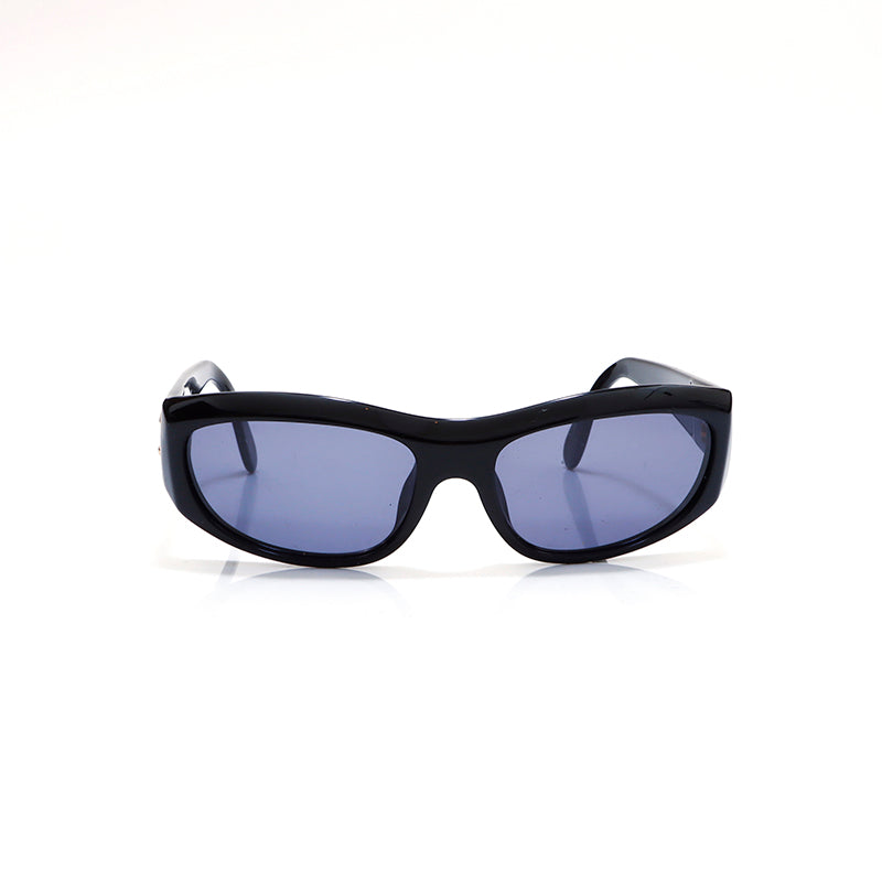 希少✨CHANEL Sunglasses Coco Mark l y2k Chanel Coco Mark Sunglasses Y2K Blue Lens Sunglasses Black