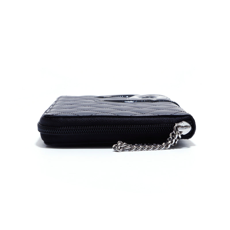 シャネル CHANEL ココマーク カンボンライン 19番台 長財布 ブラック