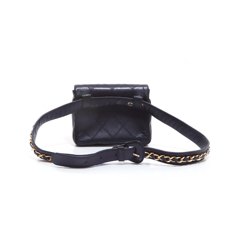 シャネル CHANEL ビコローレ ウエストポーチ カーフ ウエスト