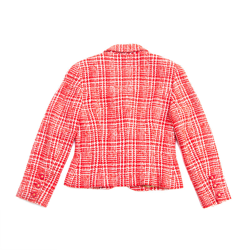 ピーチパピー CHANEL 10A ツイードジャケット レッド ホワイト ピーチパピー CHANEL 10A ツイードジャケット レッド ホワイト