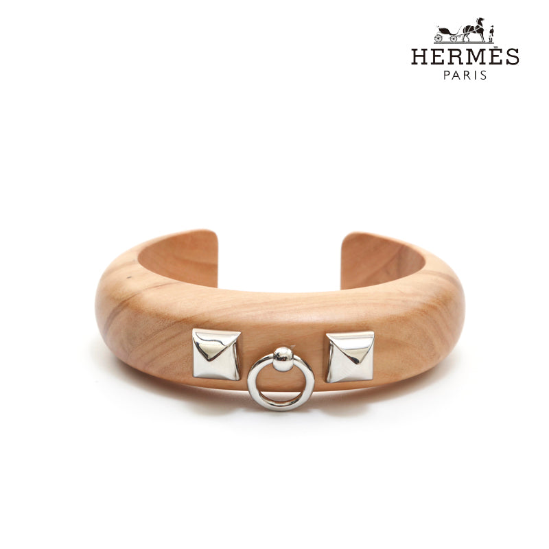 HERMES エルメス コリエドシアンMM スタッズブレスレット シルバー172 ...