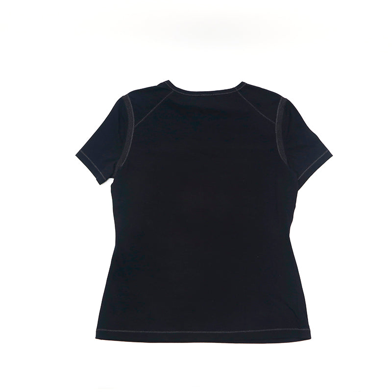 01P　美品　シャネル　スポーツライン　ココマーク　Tシャツ　チビT　ストレッチ シャネル CHANEL スポーツライン ココマーク ラメプリント 半袖
