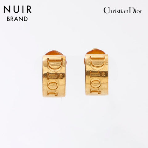 クリスチャンディオール Christian Dior ロゴ イヤリング ゴールド WS6137