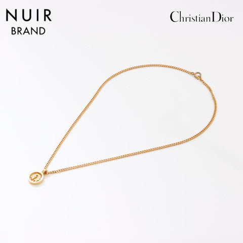 クリスチャンディオール Christian Dior ロゴ ネックレス ゴールド WS6133