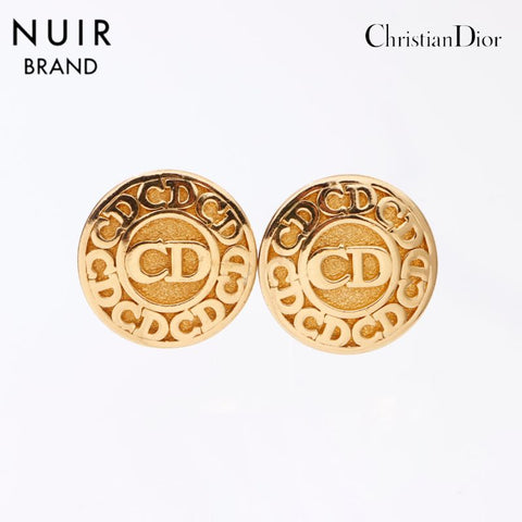 クリスチャンディオール Christian Dior ロゴ イヤリング ゴールド WS6138