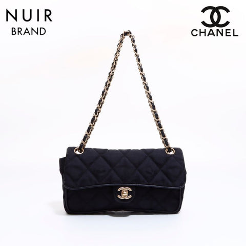 シャネル CHANEL ニュートラベルライン ショルダーバッグ ナイロン ブラック WS6277