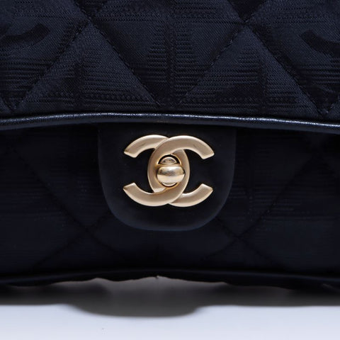 シャネル CHANEL ニュートラベルライン ショルダーバッグ ナイロン ブラック WS6277