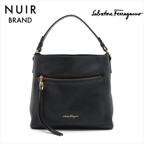 Salvatore Ferragamo Gancini肩带黑色AK0001