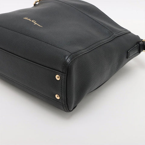Salvatore Ferragamo Gancini肩带黑色AK0001
