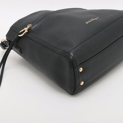 Salvatore Ferragamo Gancini肩带黑色AK0001
