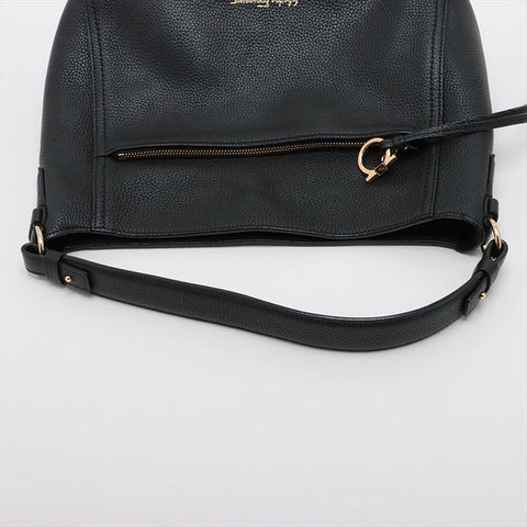Salvatore Ferragamo Gancini肩带黑色AK0001