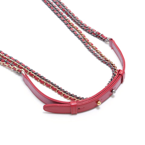 Chanel Gabriel de Chanel Hobo -Kette Schulter Tweed Umhängetasche Leder Pink WS1586