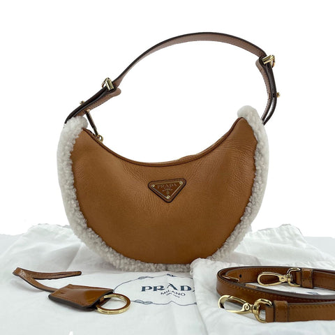 PRADA Arke Small Shoulder Bag Brown WS30391