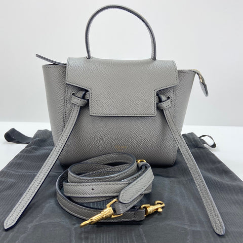 CELINE Belt bag Pico 2WAY Handbag gray WS30392