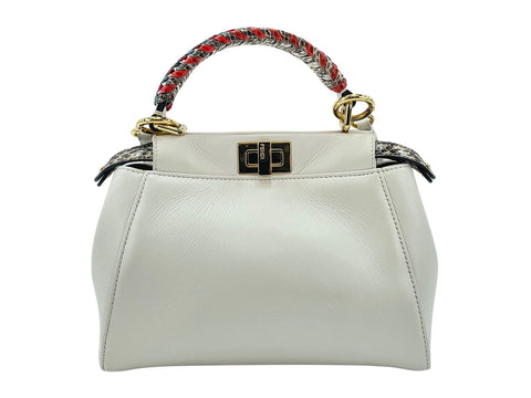 FENDI Peekaboo mini Handbag white WS33954