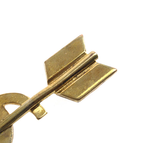 CHANEL COCO Mark arrow Brooch 2cc6 black eit0026P7502