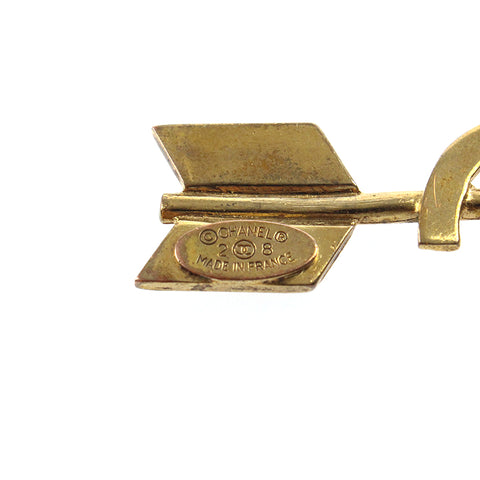 Chanel CHANEL Coco Mark Arrow Brooch 2cc6 Black eit0026P7502