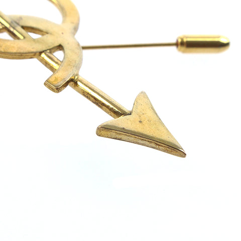 Chanel CHANEL Coco Mark Arrow Brooch 2cc6 Black eit0026P7502
