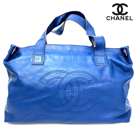 シャネル CHANEL ココマーク ハンドバッグ ブルー WS2459