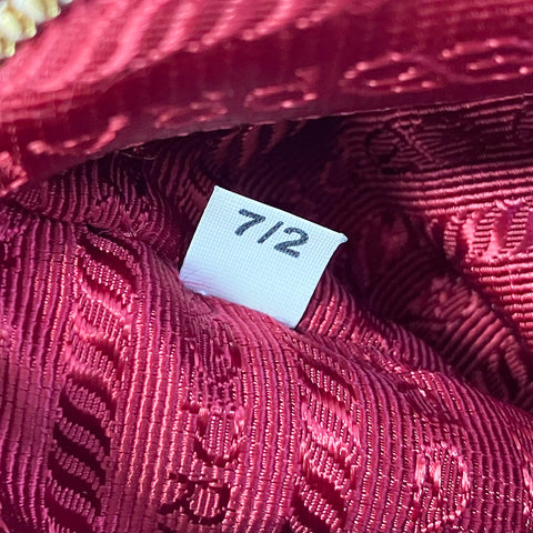 PRADA Saffiano 2way Gold Chain Body Bag Red WS2470