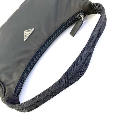 PRADA Nylon Handbag Black WS2475