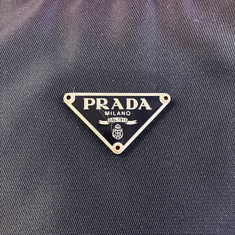 PRADA Nylon Handbag Black WS2475