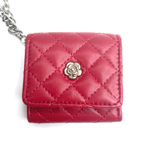 シャネル CHANEL キーチェーン 2011-2012年 キーホルダー ラムスキン レッド WS2234