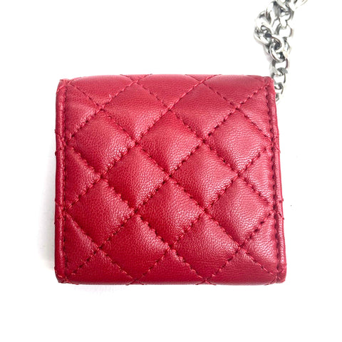 シャネル CHANEL キーチェーン 2011-2012年 キーホルダー ラムスキン レッド WS2234