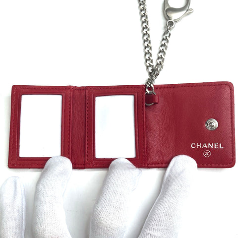 シャネル CHANEL キーチェーン 2011-2012年 キーホルダー ラムスキン レッド WS2234