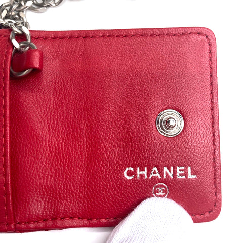 シャネル CHANEL キーチェーン 2011-2012年 キーホルダー ラムスキン レッド WS2234