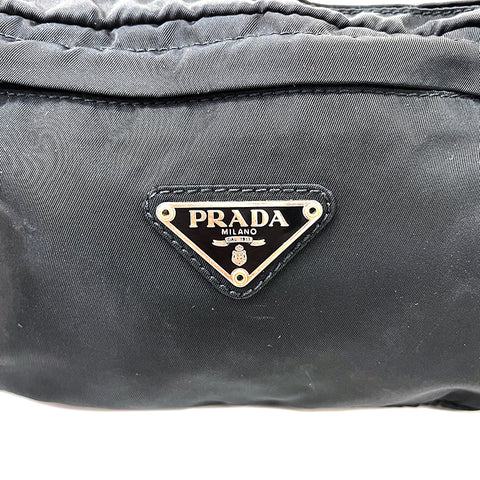 Prada徽标尼龙简单三角形肩带尼龙黑色WS2218