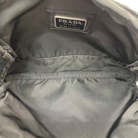 Prada徽标尼龙简单三角形肩带尼龙黑色WS2218