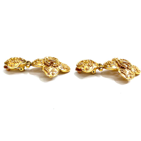 Chanel Coco Mark 1996 Boucles d'oreilles GP Gold WS1778