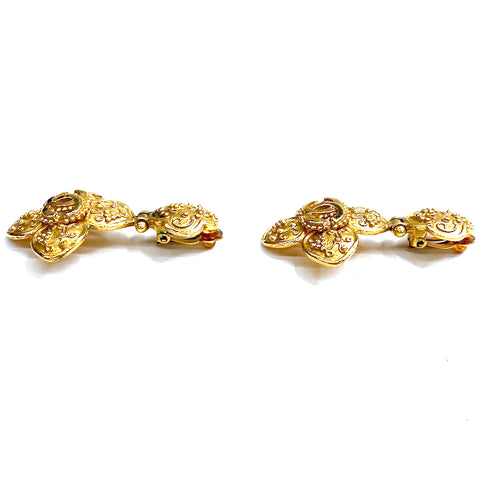 Chanel Coco Mark 1996 Boucles d'oreilles GP Gold WS1778