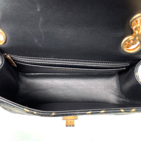 Chanel Chanel 2.55 Graffiti Crocodile Umhängetasche Schwarz WS1158
