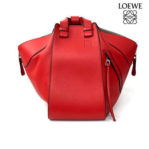 ロエベ LOEWE ハンモックミディアム  2010-2020年 ショルダーバッグ ラムスキン レッド WS2006