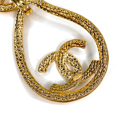 Chanel Coco Mark Earrings Gold WS1848
