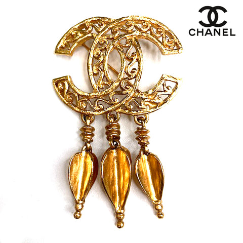 Chanel DreamCatcher 1995 Brooch GP Gold WS2603