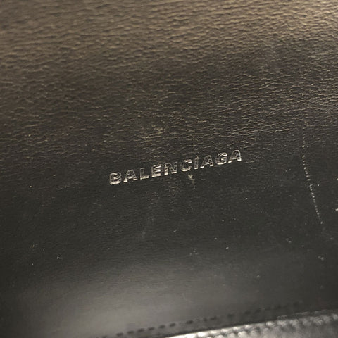 Balenciaga Hour Glass XS 2Way手迷你肩袋皮革银色P12342