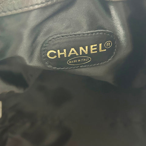 シャネル CHANEL ココマーク 巾着 チェーン ショルダーバッグ ブラック WS2993