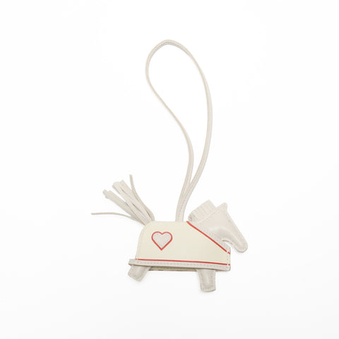 HERMES Rodeo Loveo Cool PM Cl Jaune Milton Rouge Ladue key ring beige KC002