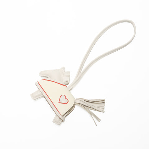 HERMES Rodeo Loveo Cool PM Cl Jaune Milton Rouge Ladue key ring beige KC002