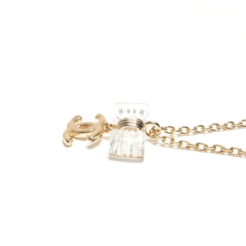 CHANEL Ribbon Motif 2025 Necklace gold KC003